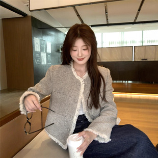 小香风外套女2025新款季今秋冬年流行爆款高级感韩系小个子薄春装