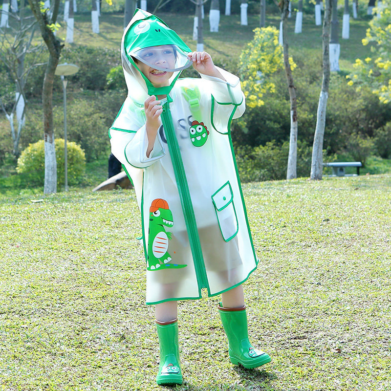 曦之桐雨披儿童宝宝分体雨衣新款透明卡通帽檐幼儿园上学外出防护