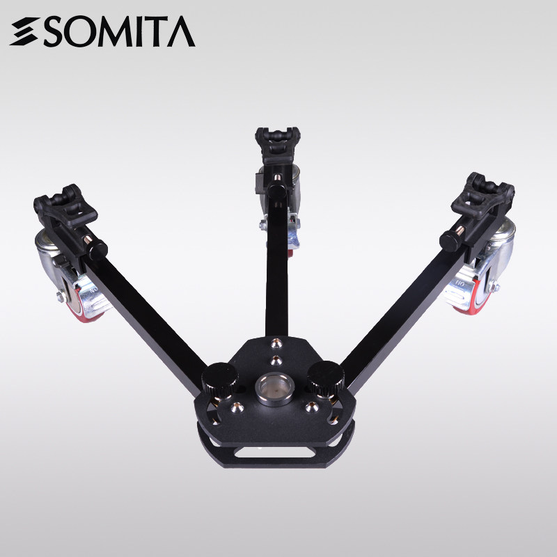 SOMITA闪拓301摄影三脚架脚轮滑轮大型摄像三角架地轮滚轮通用架
