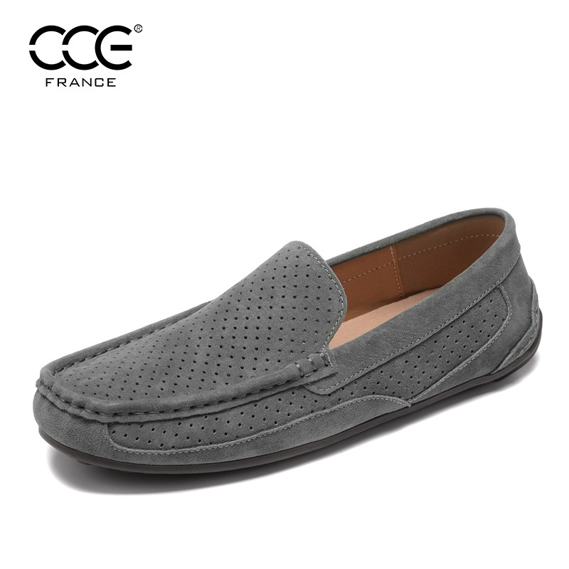 CCE男士休闲豆豆鞋夏季打孔透气软底一脚蹬懒人鞋23029
