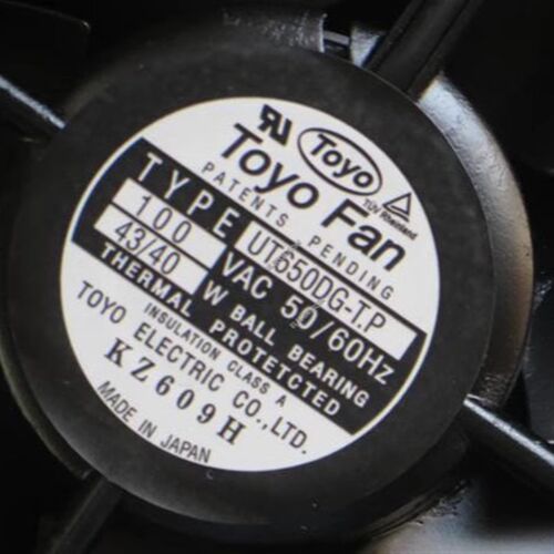 UT650DG-TP-WF21100V 43/40W 原装正品日本TOYO 全金属耐高温风扇