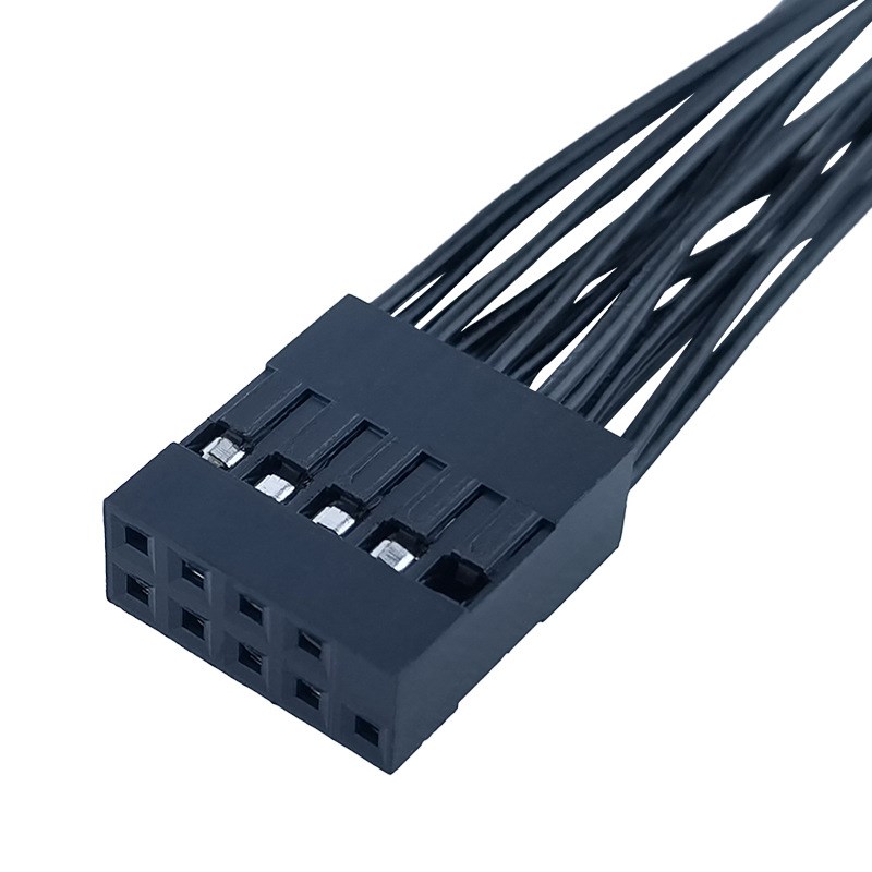 电脑主板USB9针转双9针一分二转接线USB扩展线一拖二延长线数据线