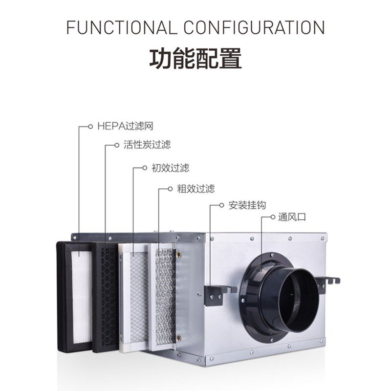 三档调节单向流PM25净化新风机新品静音送风机新风系统家用新风机
