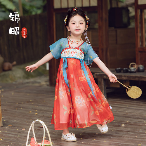 女童汉服夏季新款唐风仙气公主