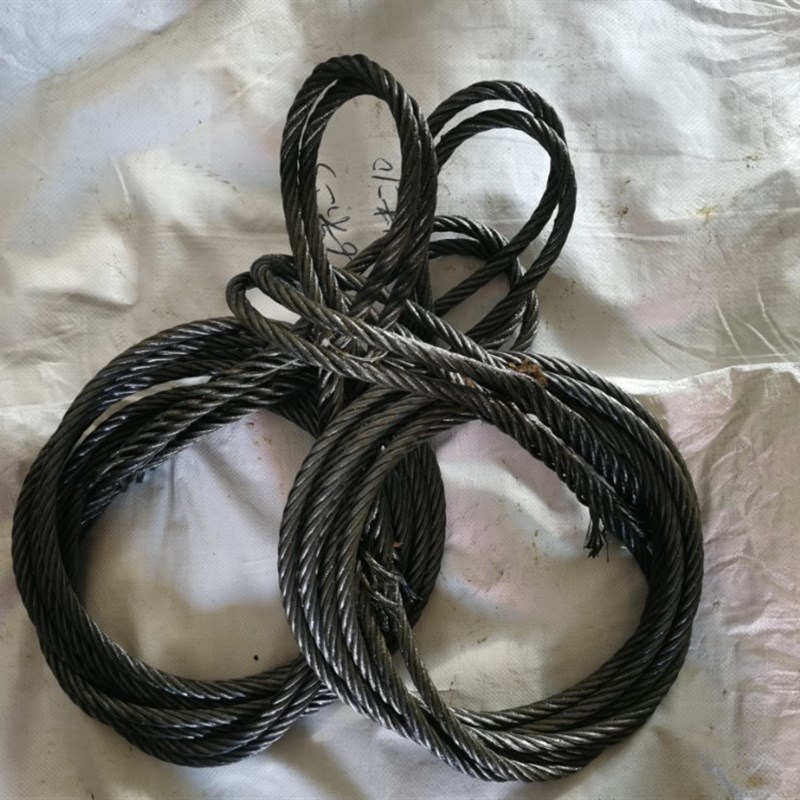 10/12mm14mm16mm18mm插编钢丝绳吊索具编头双扣起重吊装油丝绳子