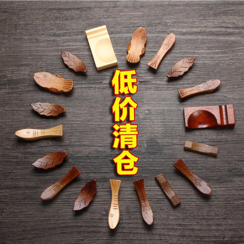酒店原木筷子架筷托 搭配木筷 创意公筷餐具木制筷子托筷枕定制