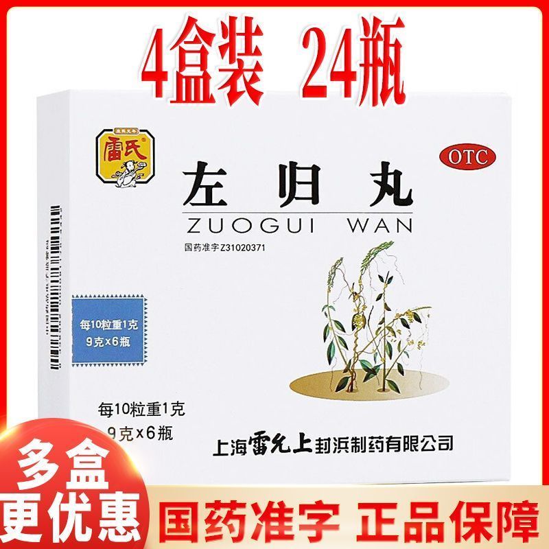 2盒装】雷氏左归丸 9g*6瓶真阴不足腰酸膝软盗汗滋肾补阴正品