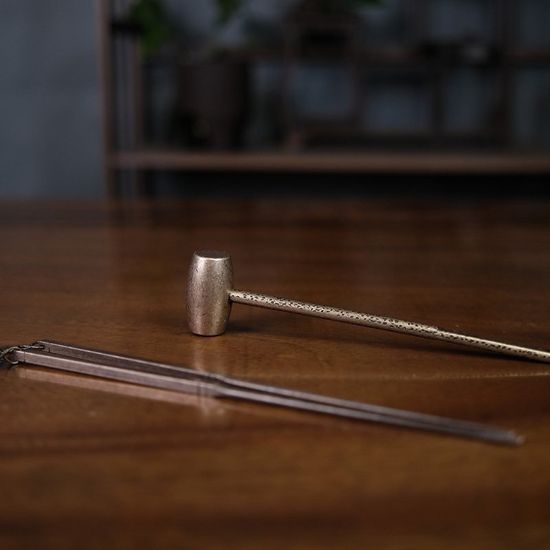 炭炉手工铜筷子铜夹铜火钳烧碳铜锤子潮州功夫茶具茶炉烧炭配件