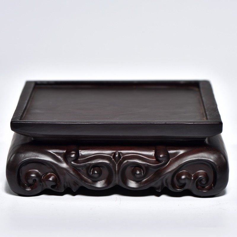 黑檀木雕印章底座大号方形木质定制定做红木官印玉玺私印摆件刻字