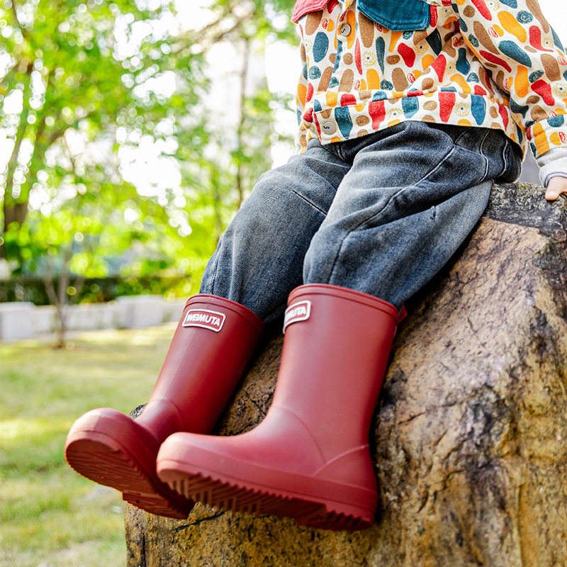 经典亲子中筒雨靴男女防水防滑耐磨软底儿童户外成人雨鞋四季通用