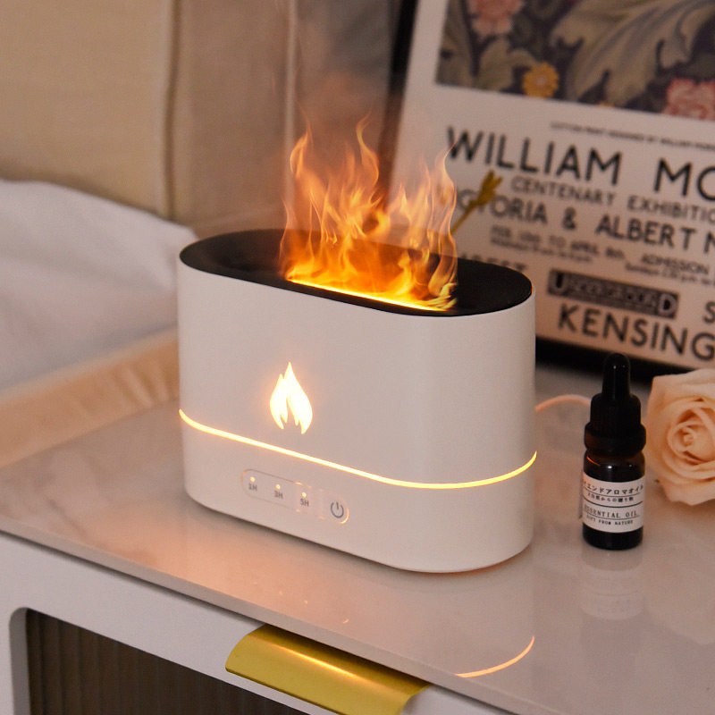 火焰氛围小夜灯卧室床头电竞房间装饰布置电脑桌面摆件香薰台灯