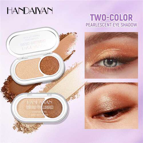 Dual Tone Metallic Shimmer Eyeshadow Palette双色金属细闪眼影