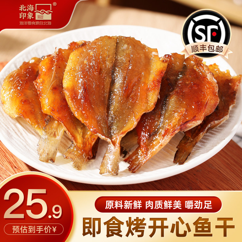 北海印象即食烤开心鱼片好吃营养高蛋白解馋零食特产特产海鲜小吃