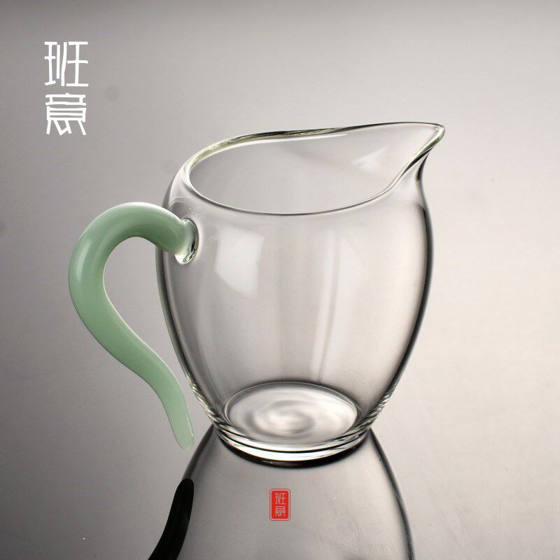 手工耐热玻璃公道杯手工功夫茶海台湾公杯草堂茶海分茶器茶道配件