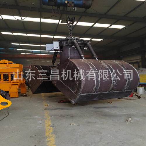 起重机双梁行吊四绳贝壳清污抓斗液压垃圾梅花抓斗小型不锈钢抓斗