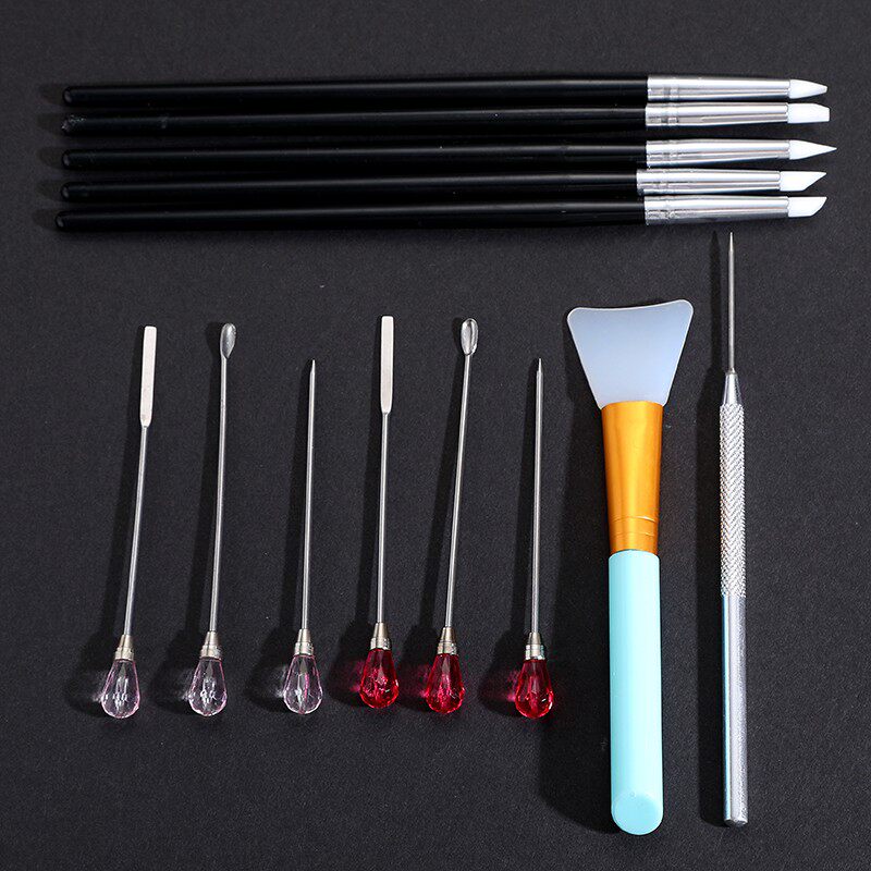 手工diy水晶滴胶搅拌棒挖粉勺戳泡针细节针工具材料