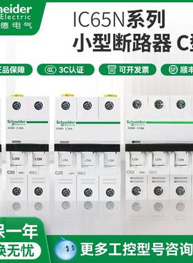 施耐德小型断路器C型D型IC65N 6A10A16A20A25A32A40A63A 1P2P3P4P