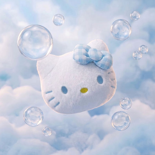 三丽鸥凯蒂猫蓝白云朵包挂件
