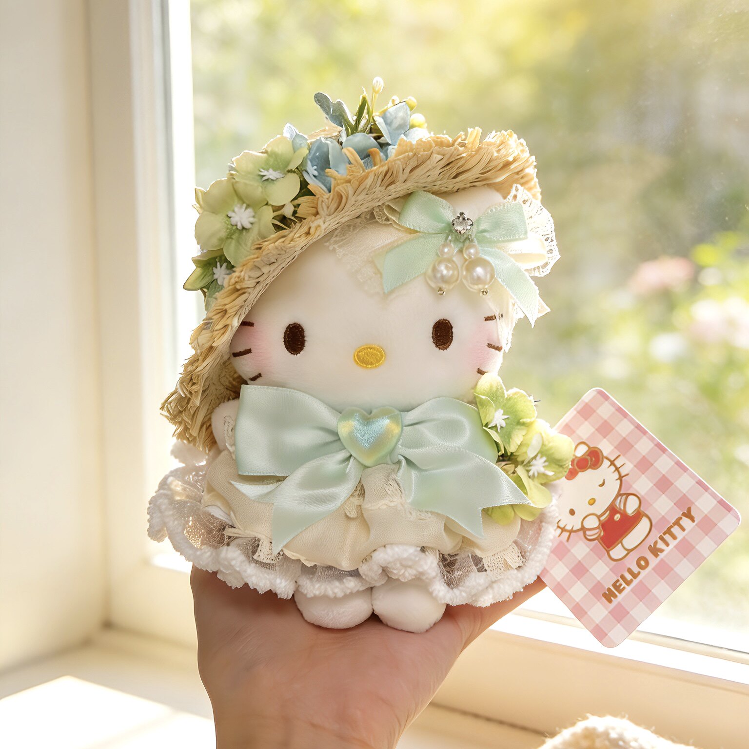 正版哈喽hellokitty三丽鸥sanrio浅草风铃可爱毛绒安抚玩偶公仔