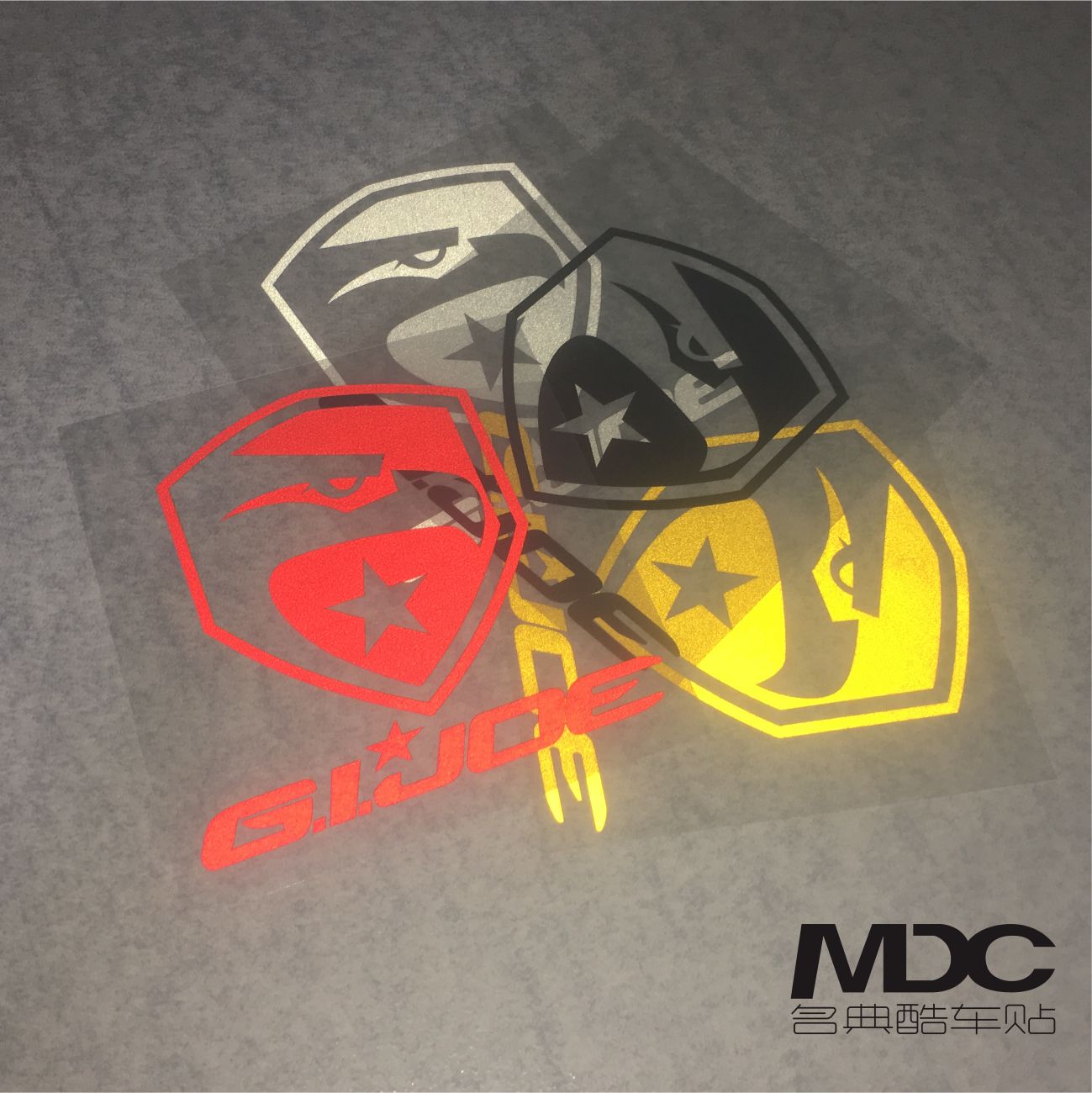 汽车贴纸防水鹰盾标反光