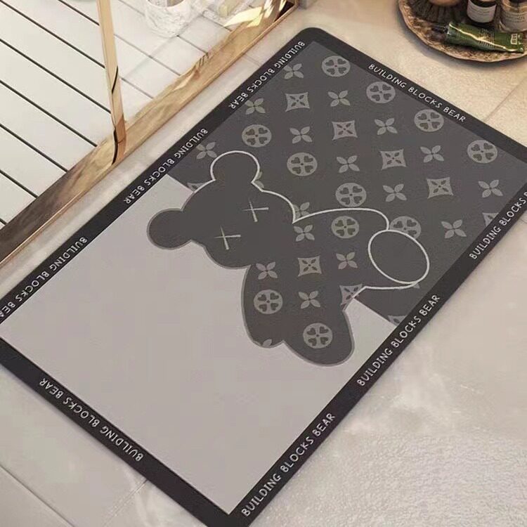 免洗硅藻泥家用门口入户浴室吸水地垫厨房卫生间橡胶防滑大号脚垫