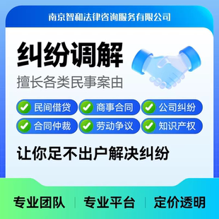 专业领域调纠纷调解线上指导各类民商事纠纷调解借款网购退款