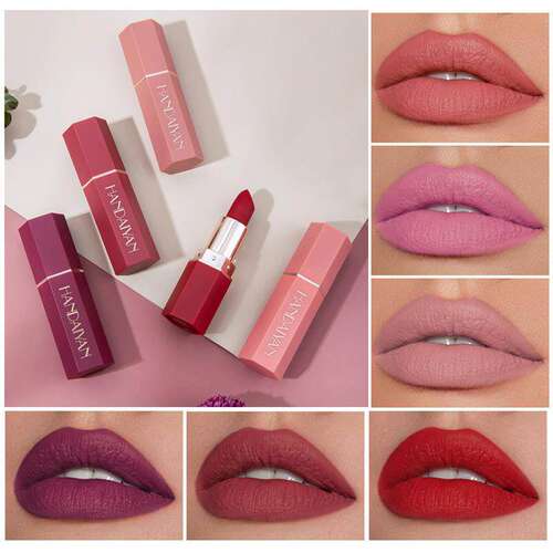 6 Colors Matte Lipstick Box 雾面不沾杯彩妆口红