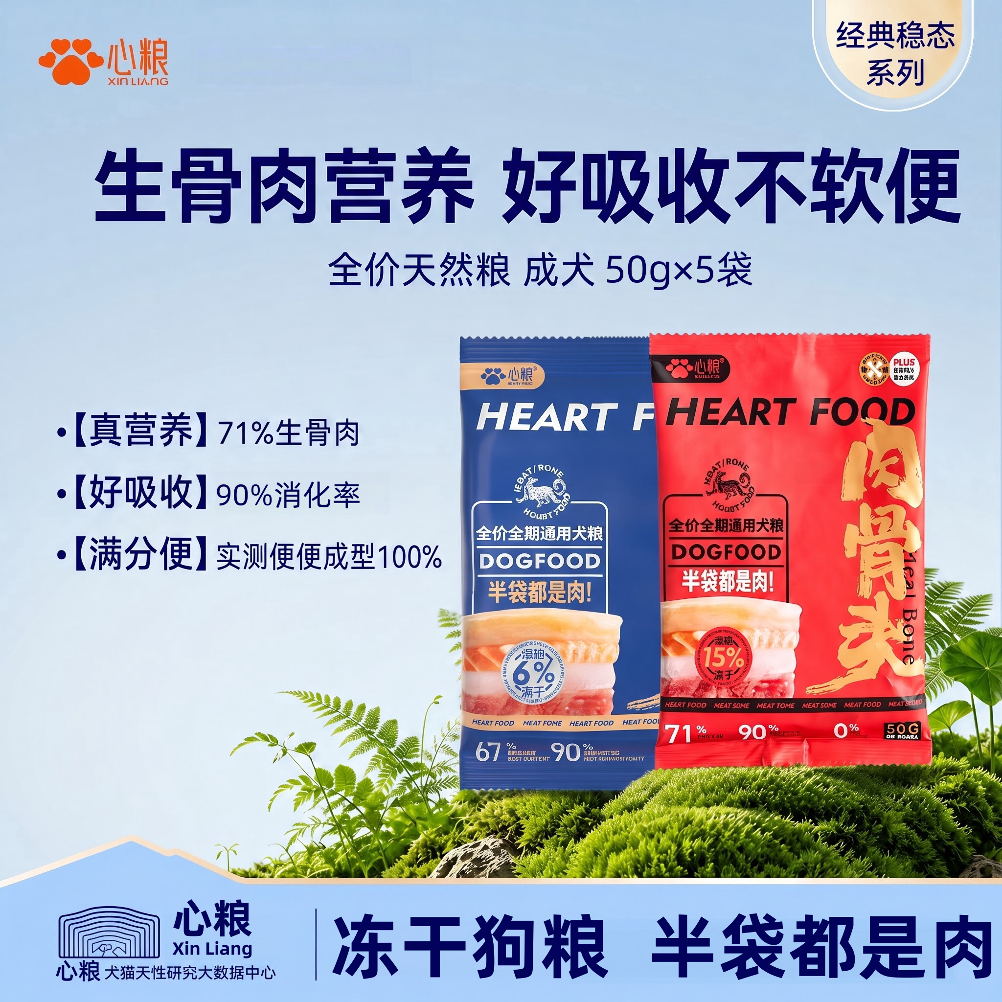 【增肌壮骨】心粮狗粮试吃装图片