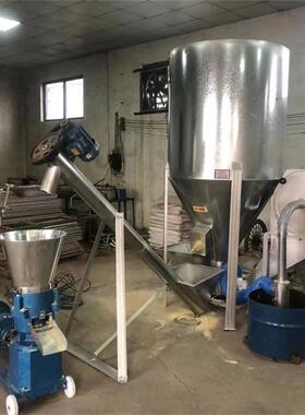 圆柱型饲料压粒机秸秆锯末秸秆造粒机家用鸡鸭鹅青储成型机