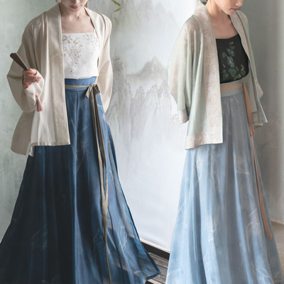 茱萸汉服｜拓花 十二破齐腰裙 唐制汉服日常