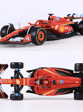 比美高1:43法拉利sf24 F1方程式赛车合金车模勒克莱尔赛恩斯收藏