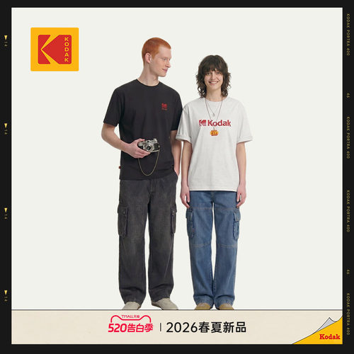 柯达2026早夏女款大LogoT恤
