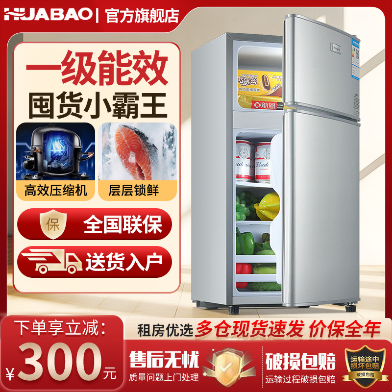华宝家用冰箱小型双门一级能效电冰箱出租房宿舍办公室双开门省电