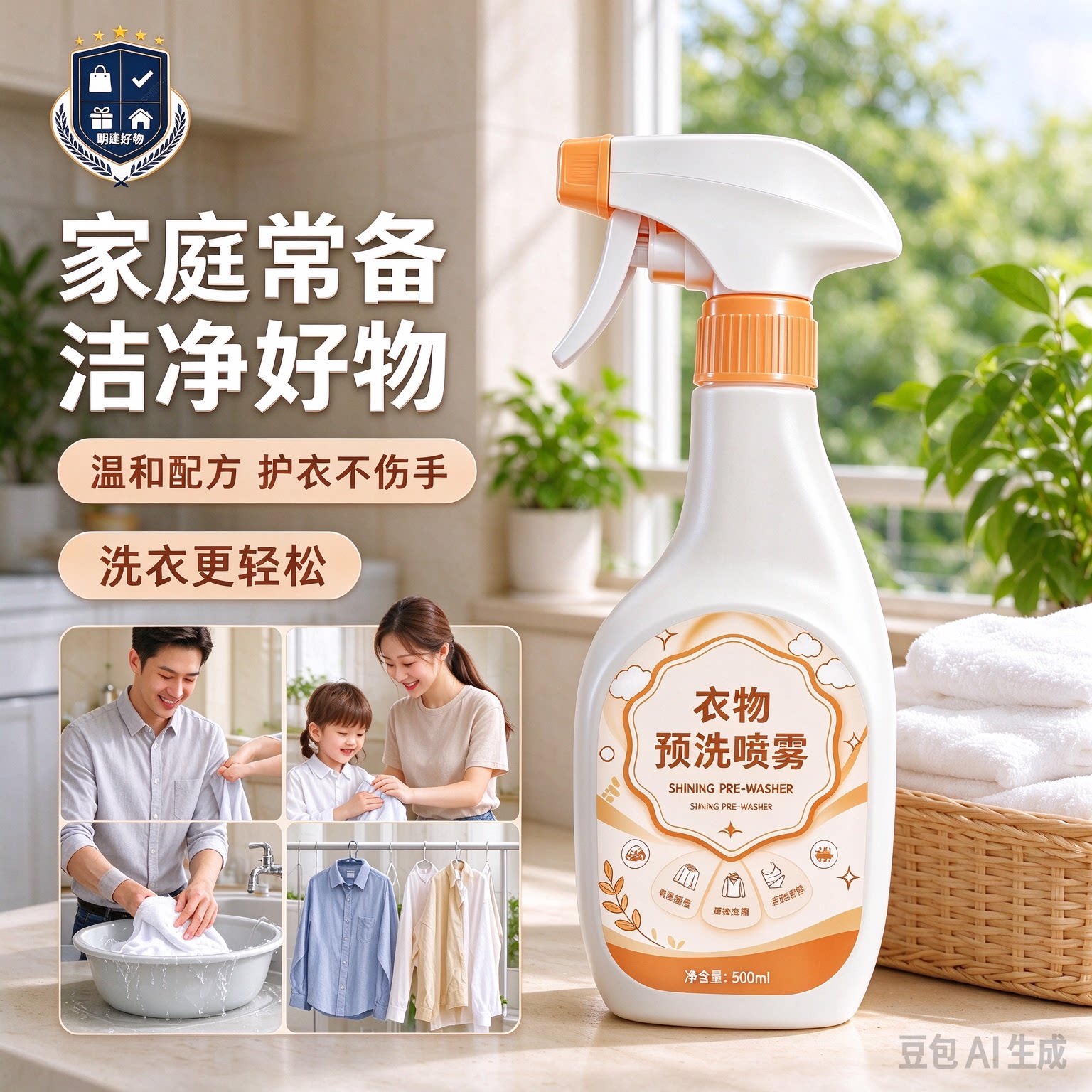 【到手9.9】衣物预洗喷雾去油渍衣服强力衣物渗透剂去油衣领净CX2