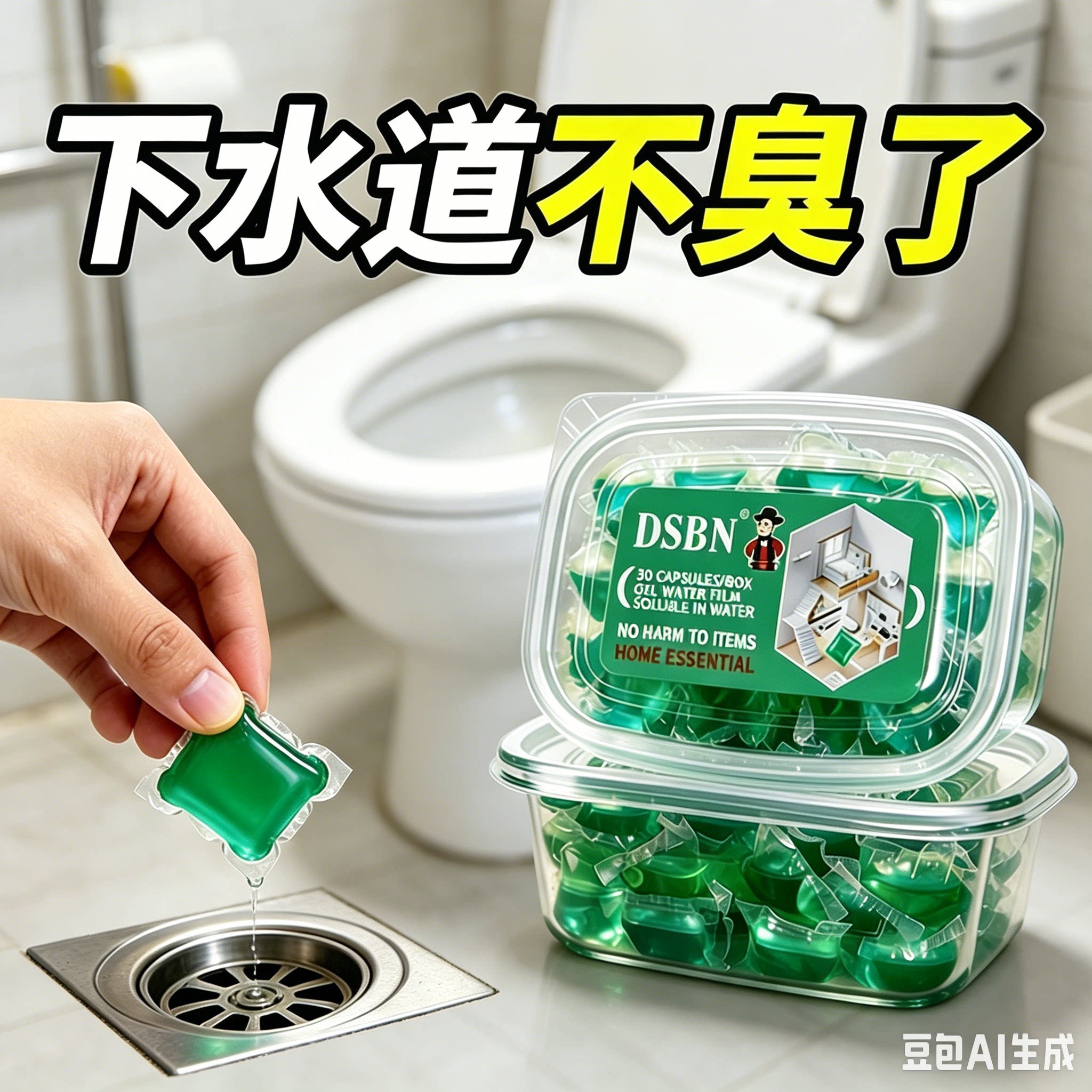 【买一送一】下水道除臭凝珠防返臭地漏管道除臭去味凝珠CX10