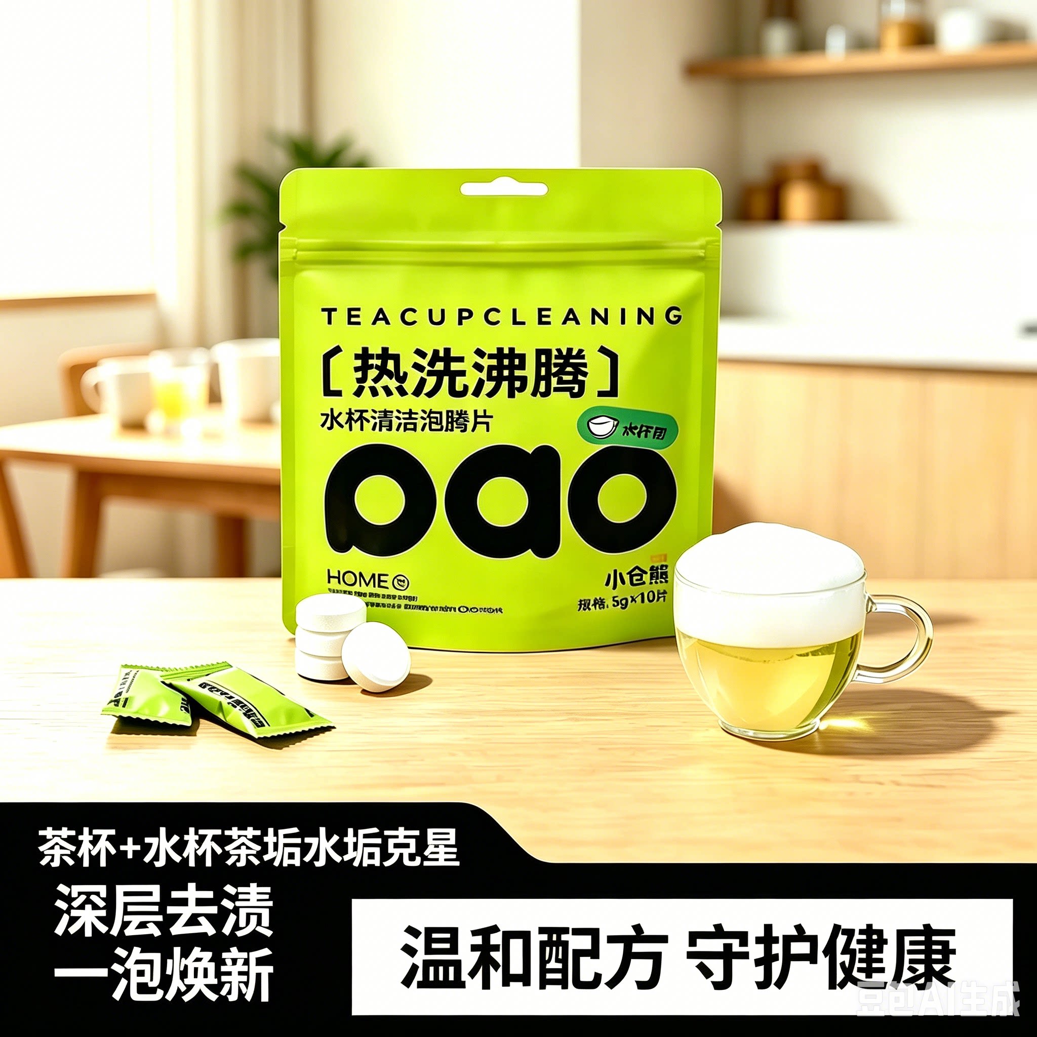 水杯茶壶专用清洗泡腾片去除茶渍茶垢水垢强力除垢去污消毒清洁CX