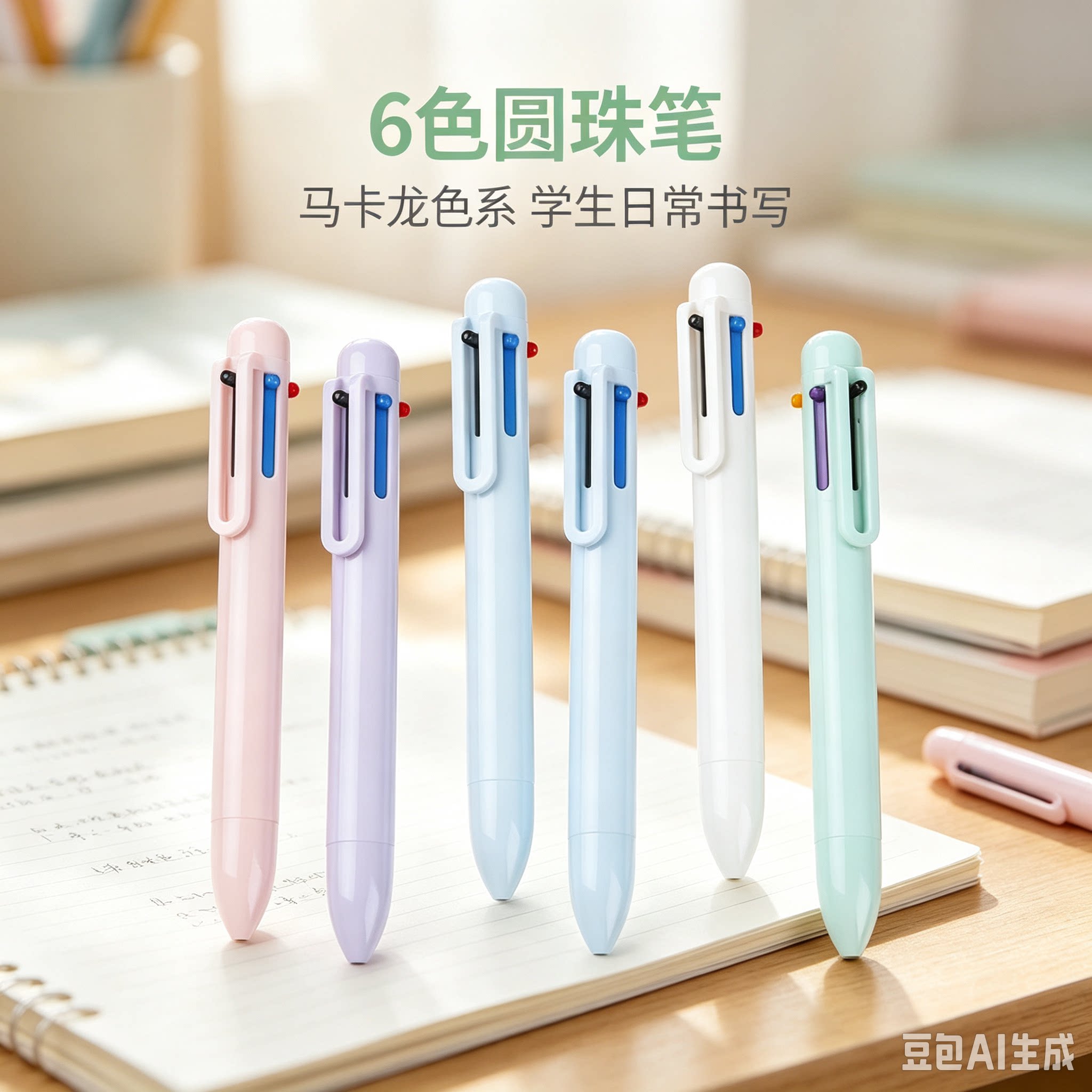 【下单立减50】马克龙多色笔按动多色学生用分类标记速干JM