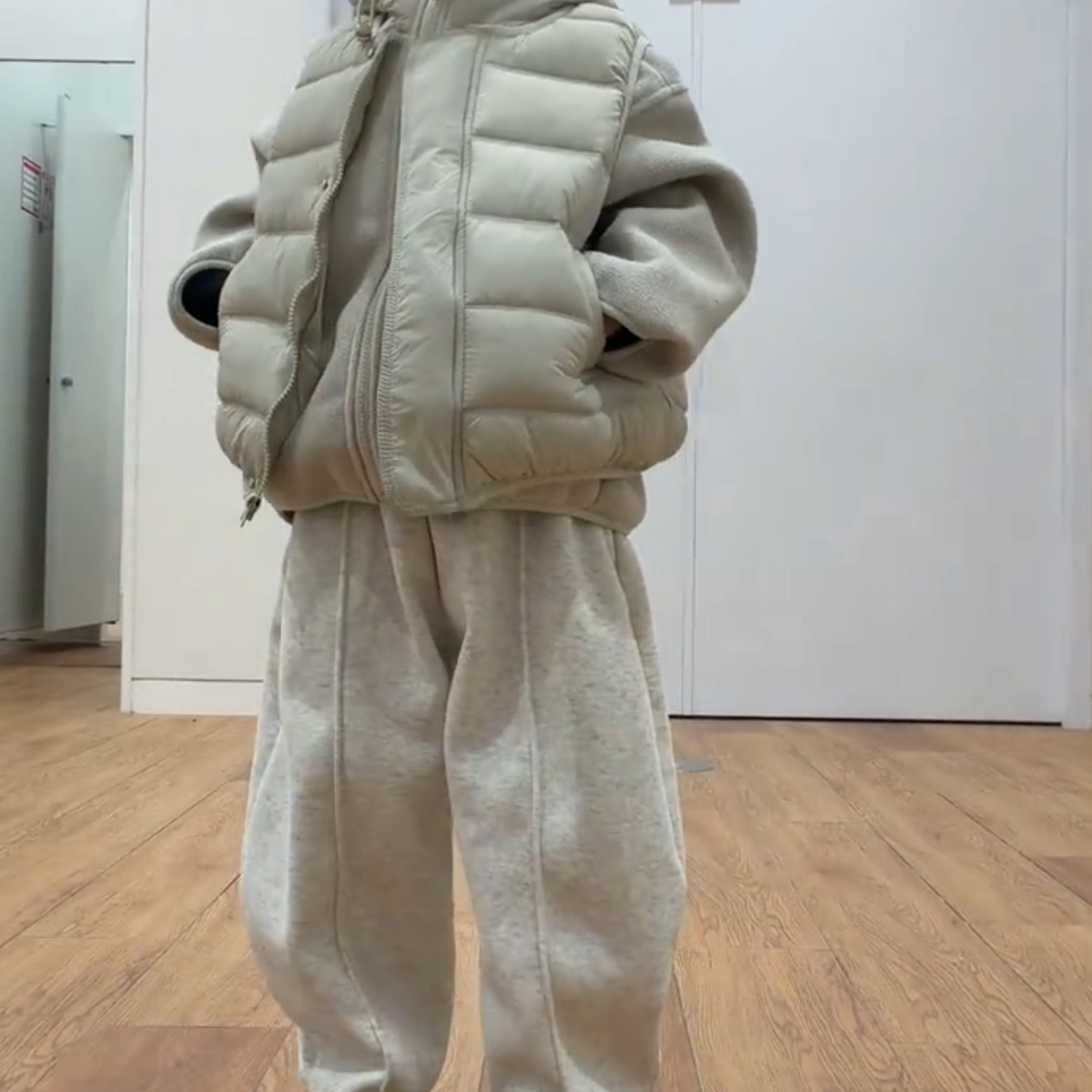 儿童冬装加厚棉服马甲套装男女童连帽卫衣二件套保暖休闲童装