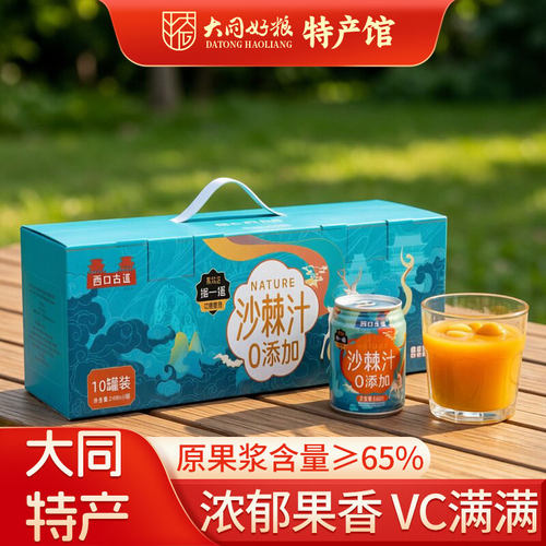 西口古道沙棘果汁饮料248ml*10罐