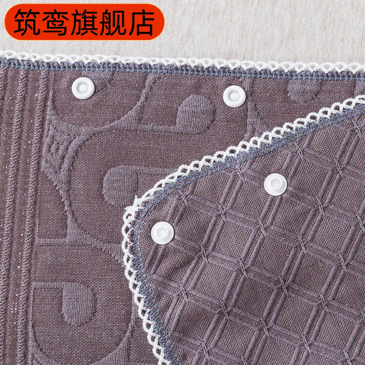 吸汗纱布枕巾一条装半包裹按扣不