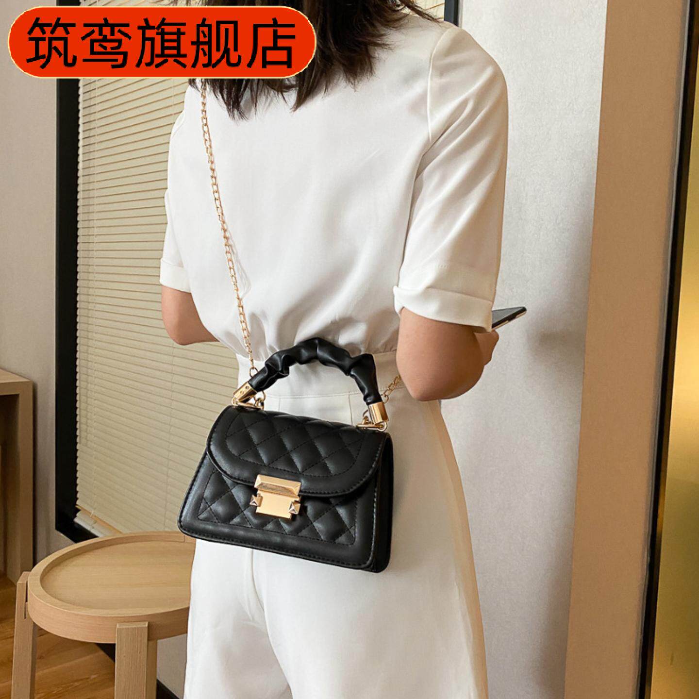 流行百搭女士韩版潮时尚链条斜挎