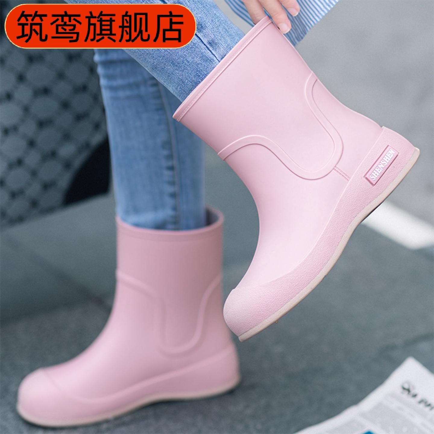 新款韩版可爱短筒女士雨鞋|学生