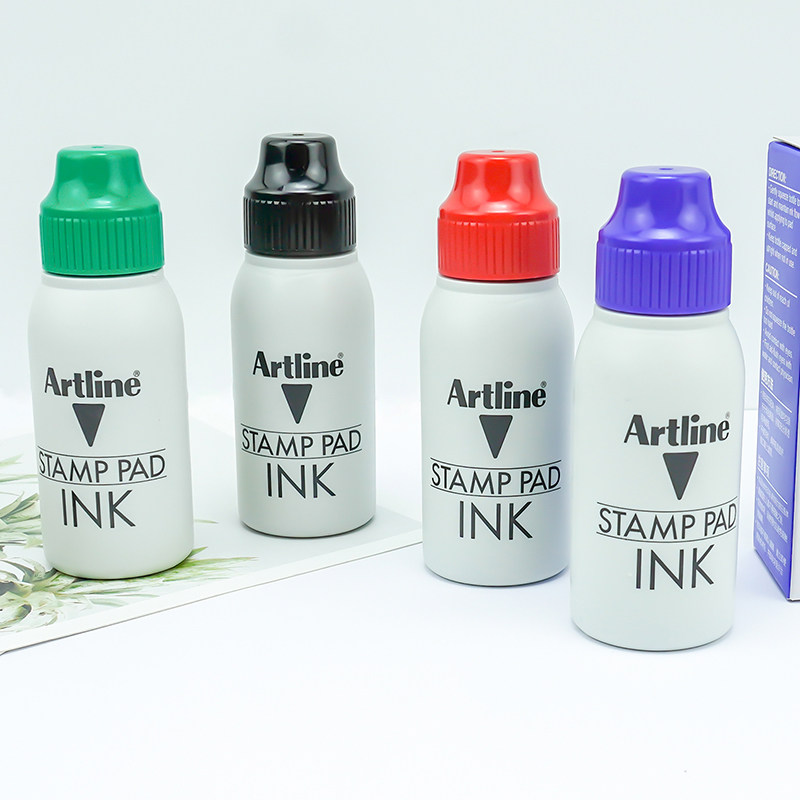 Artline印油ESA-2N印台补充油水性50ML装圆形瓶口黑红蓝绿补充液,文具电教/文化用品/商务用品,印油/印泥,淘宝优惠券,粉丝福利购,淘宝优惠卷