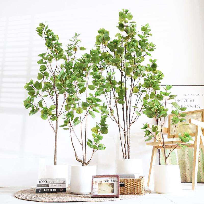 仿真绿植高端轻奢植物红叶子树室内造景装饰大型仿生盆栽落地摆件