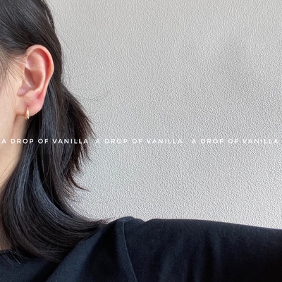 耳环VANILLA银小水滴简约无女