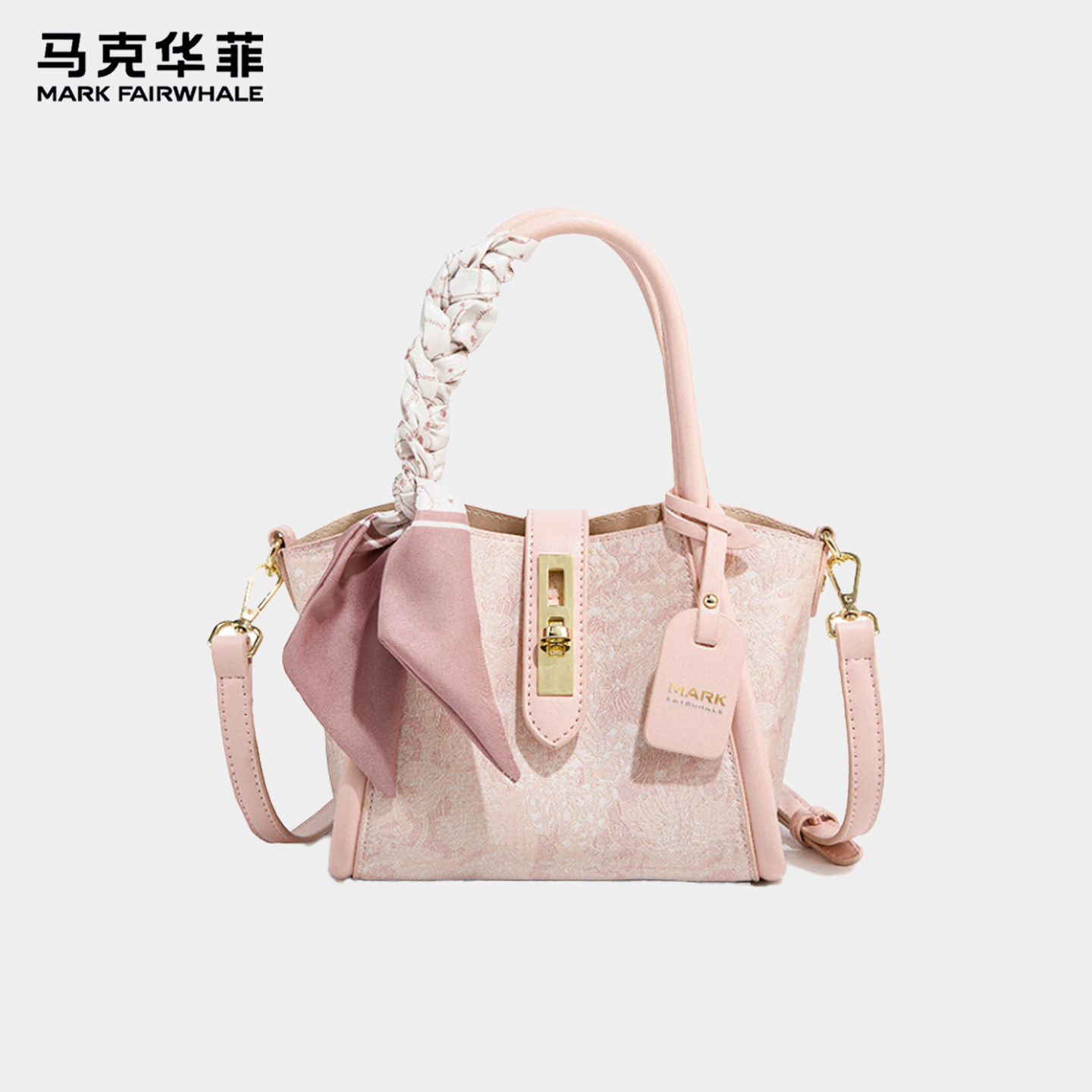 马克华菲可爱复古斜挎单肩水桶包图片