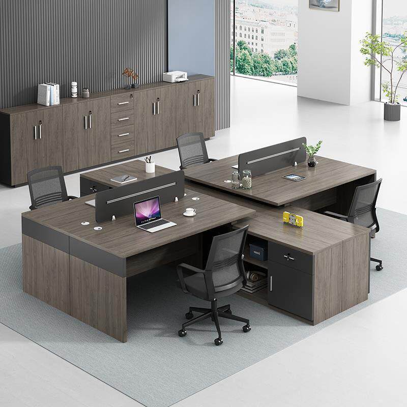 职员办公桌椅组合简约现代2/3/4人位屏风隔断卡座电脑工作桌四人