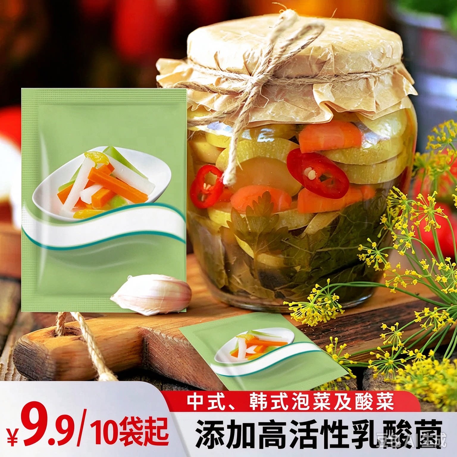 【家用自制】泡菜发酵菌泡菜乳酸菌酸菜泡菜发酵粉独立包装