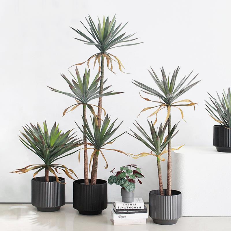 仿真绿植荷兰铁盆栽龙舌兰植物北欧客厅落地室内仿真装饰假绿