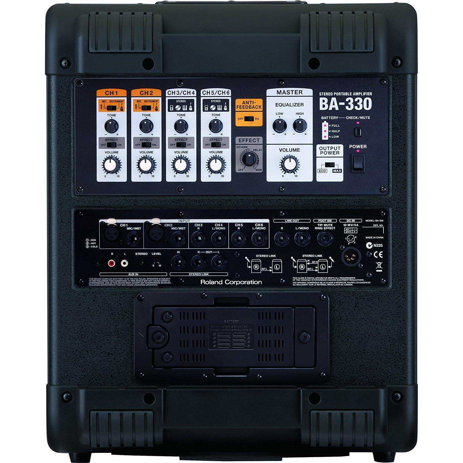 便携式Roland 罗兰 BA-330多功能立体声音箱 吉他键盘电箱琴音响